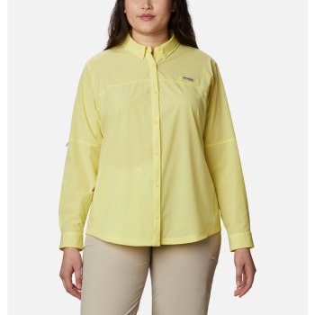 Columbia Coral Point Long Sleeve Woven Plus Size, Camisa Naranjas Para Mujer | 028546-ZAT